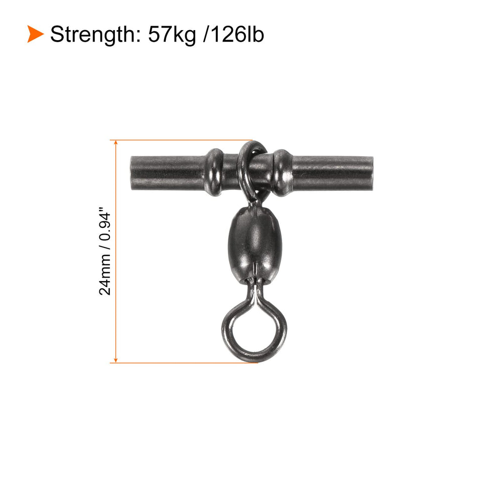 PATIKIL sleeve swivel 3-way being crimped onto mainline for secure connections.