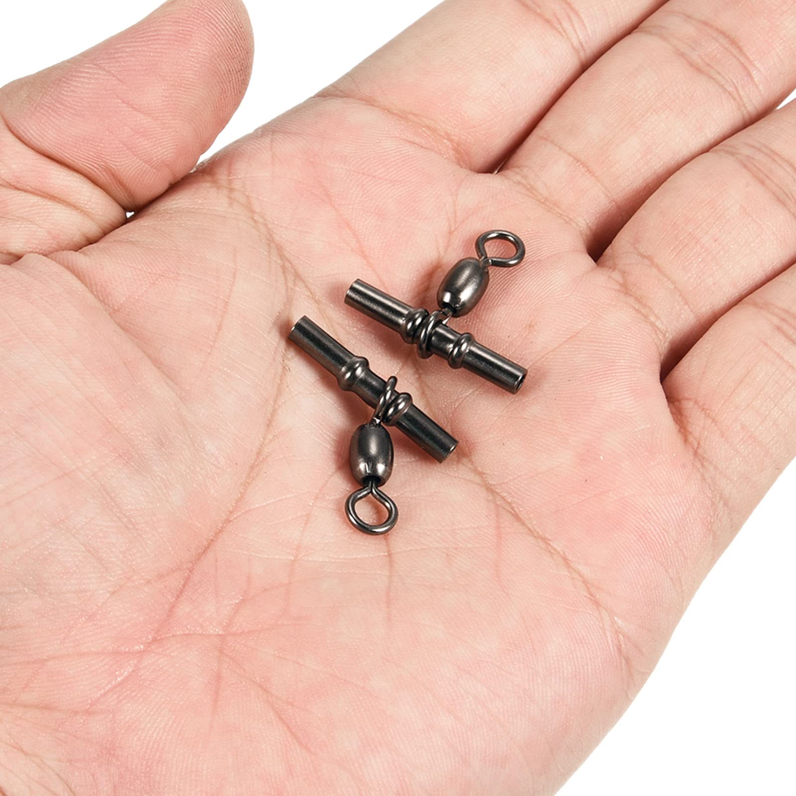PATIKIL sleeve swivel 24mm length for compact fishing rigs.