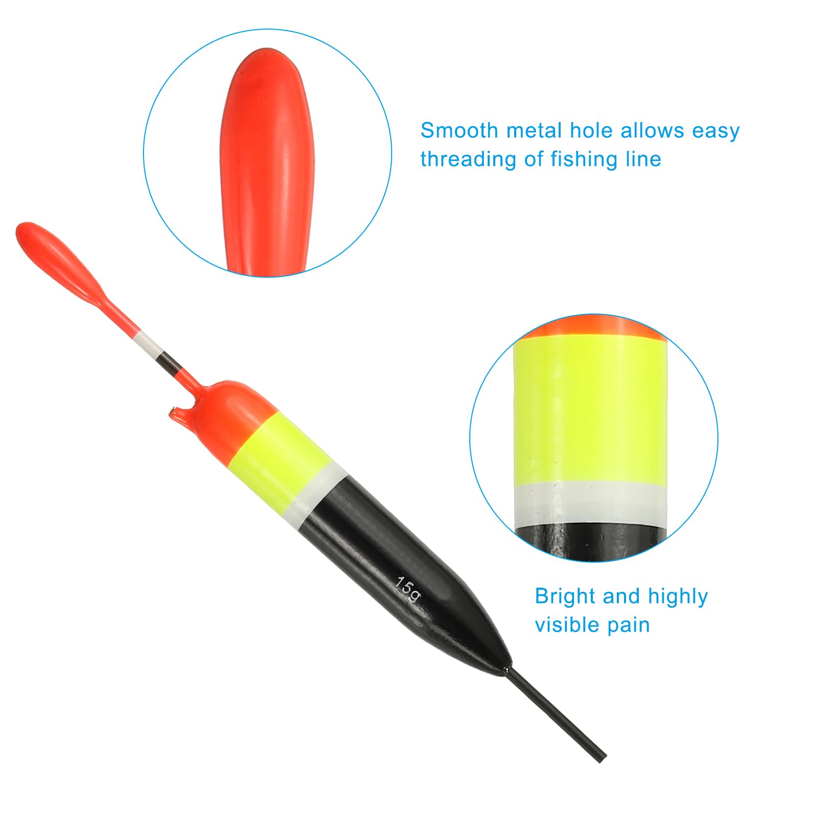 PATIKIL sliding float enables precise depth control with beads and knots.