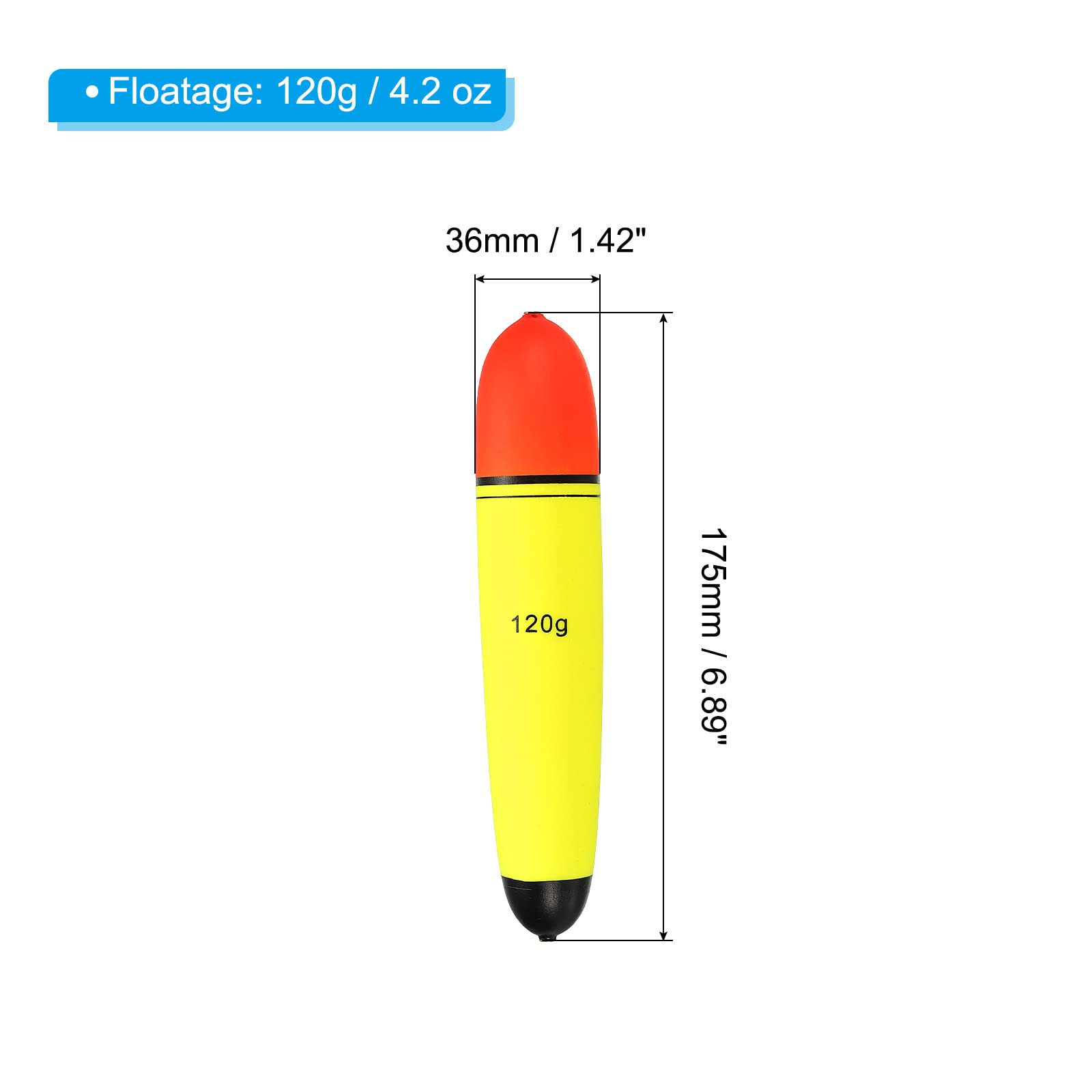 PATIKIL slip bobber diameter 36mm yellow improves depth control
