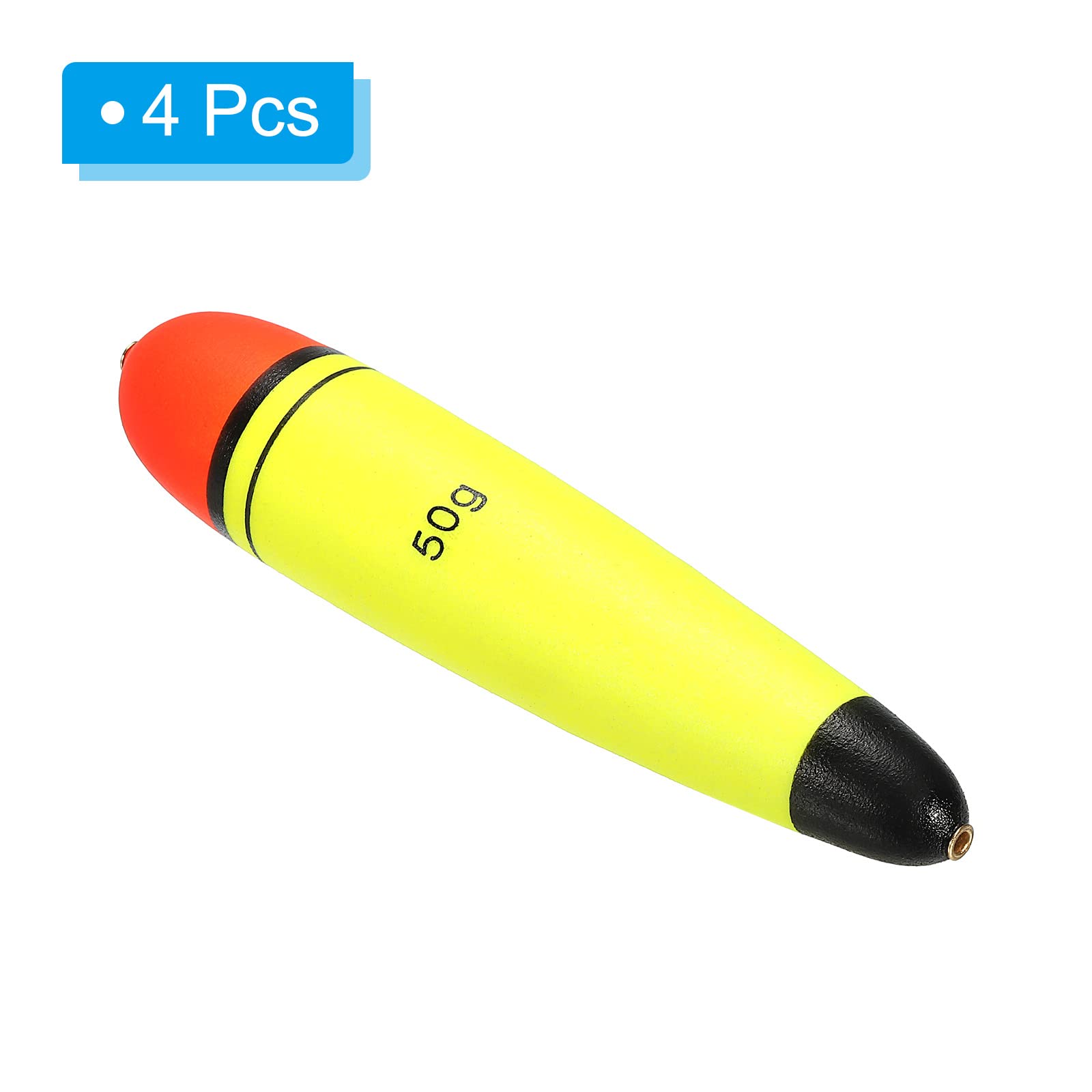 PATIKIL slip bobber line-setup yellow shows easy line threading and placement.