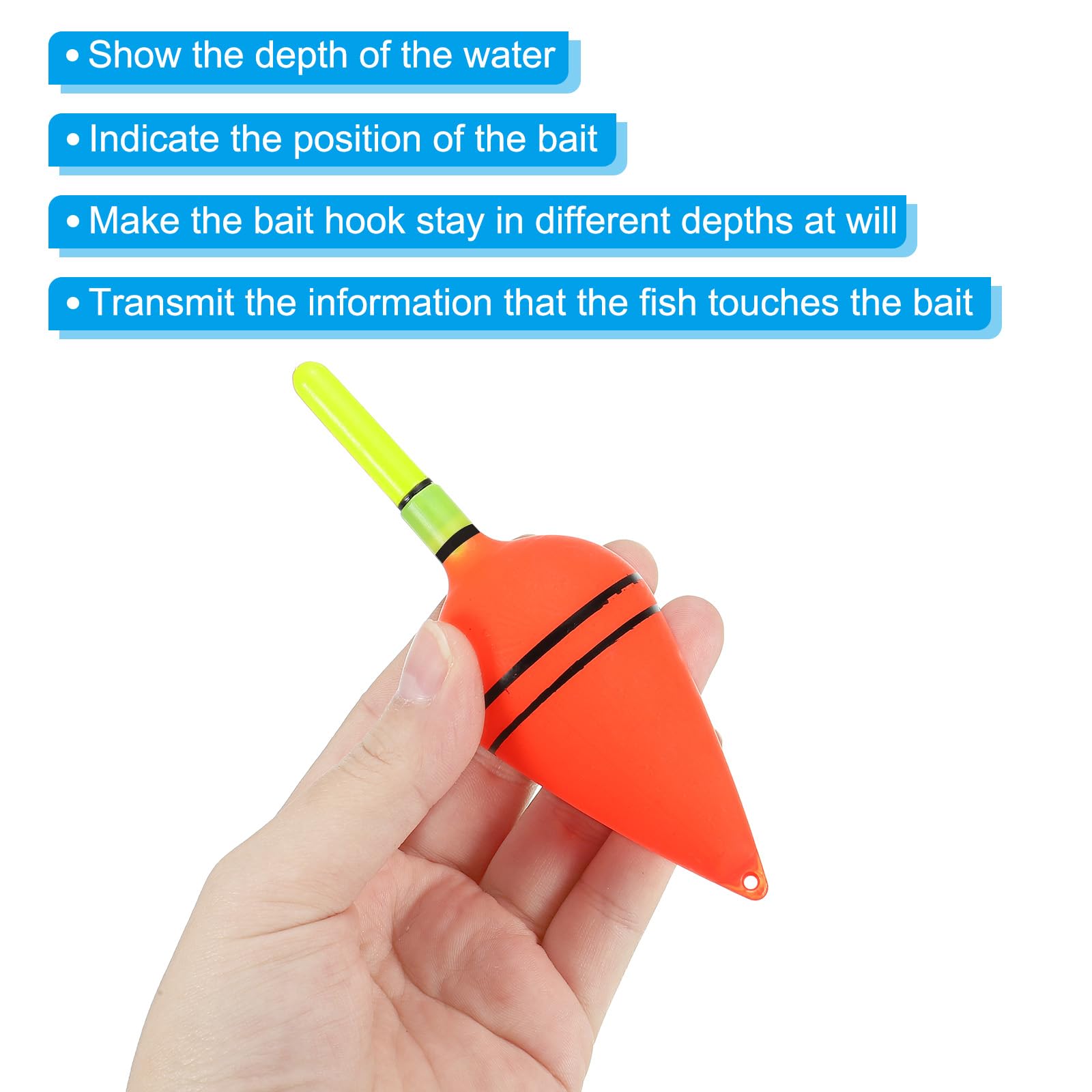 PATIKIL 4-pack slip bobbers in packaging for easy transport