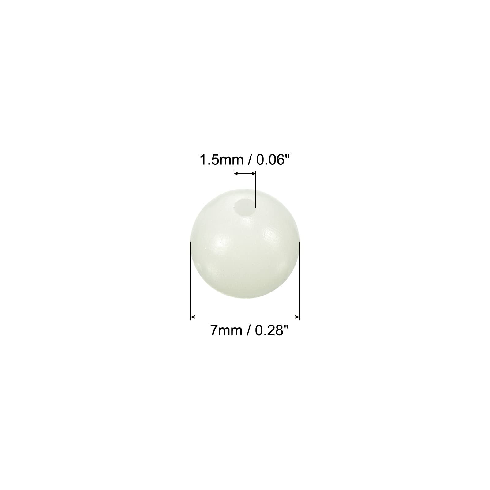 PATIKIL soft plastic round beads easy line installation.