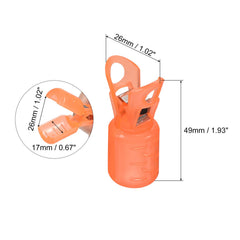 PATIKIL orange case for squid jigs protects fingers and prevents injuries during handling.