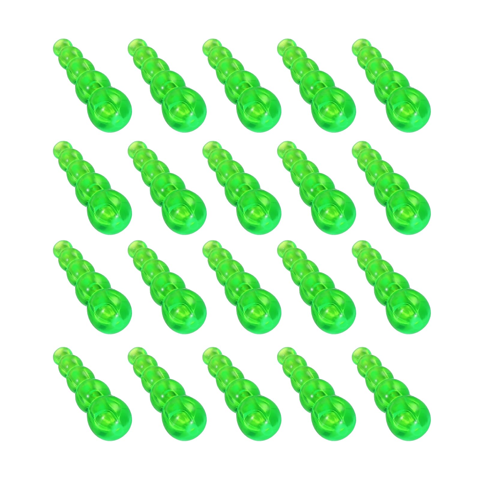 PATIKIL stacked fishing beads Green 30-pack on rig