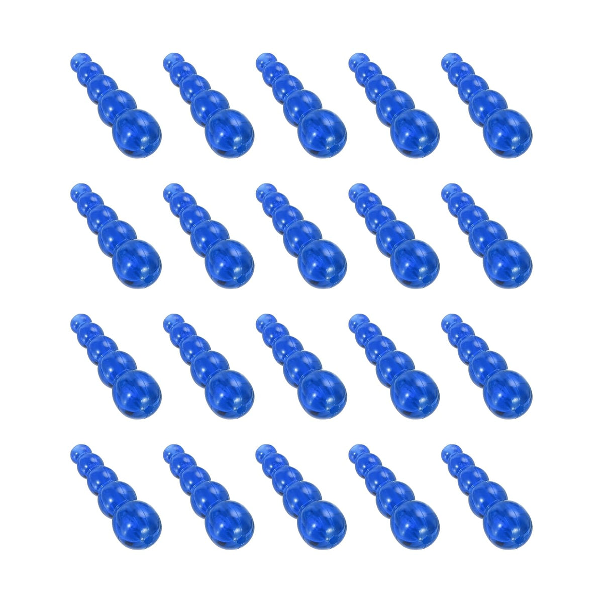 Blue PATIKIL stacked fishing beads, 0.74 x 0.24 inch, 30 pcs