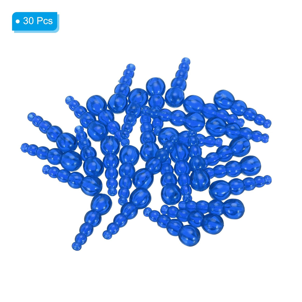 Lightweight plastic beads with smooth hole design in blue