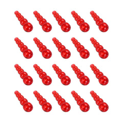 PATIKIL stacked fishing beads in red 50-pack shown for tangle prevention on rigs