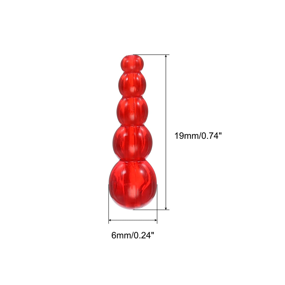 PATIKIL stacked fishing beads red close-up highlighting smooth plastic design