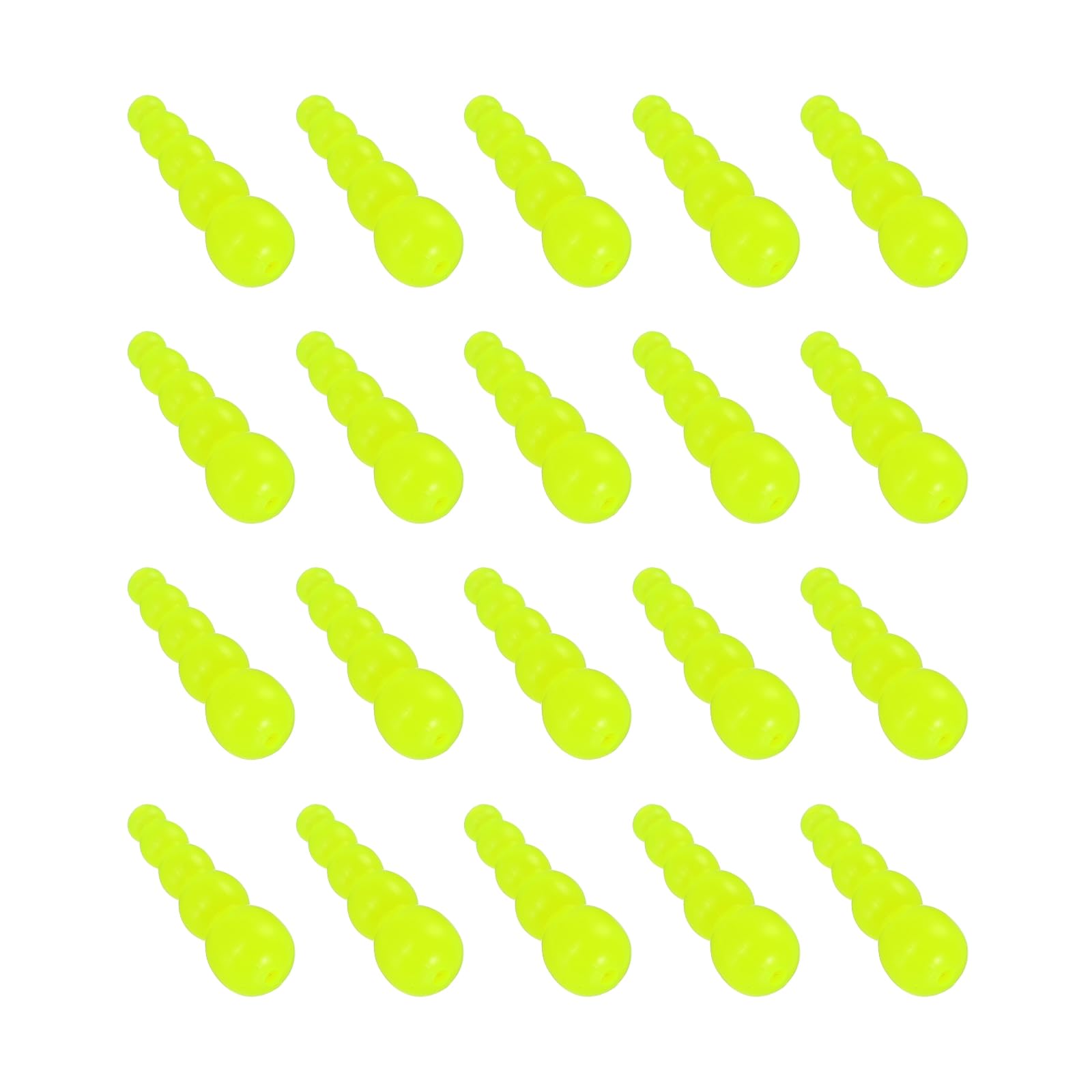 PATIKIL stacked fishing beads in yellow prevent tangling on rigs