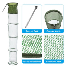 PATIKIL stainless steel anchor bolt fixes net underwater securely.