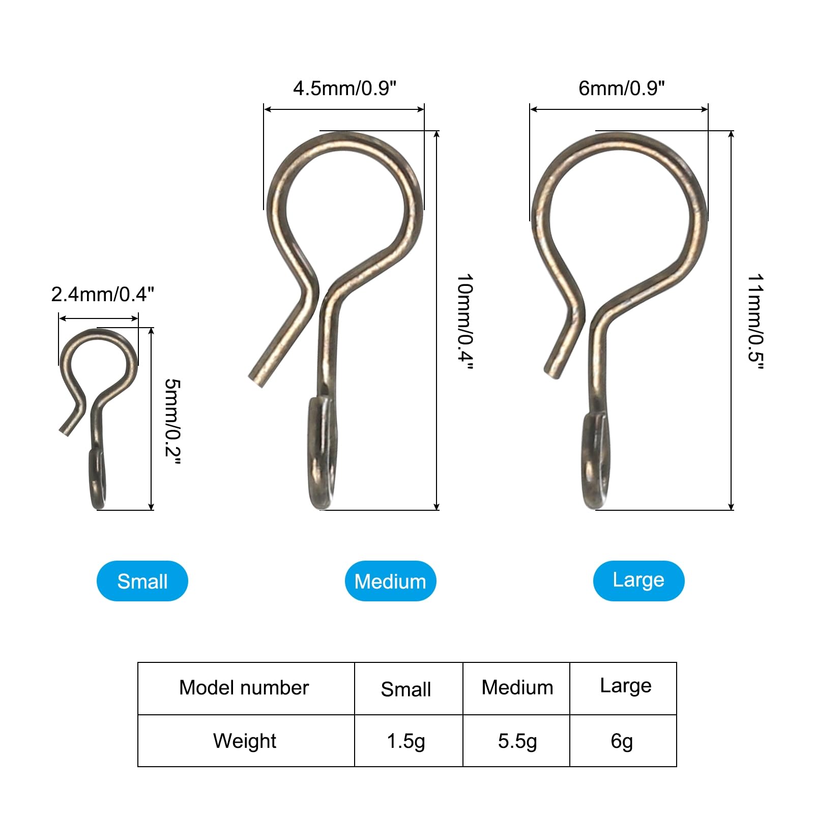 PATIKIL stainless steel snaps offering a strong pull for reliable rigs.