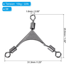 PATIKIL stainless steel swivels provide rust resistance for longlasting saltwater fishing.