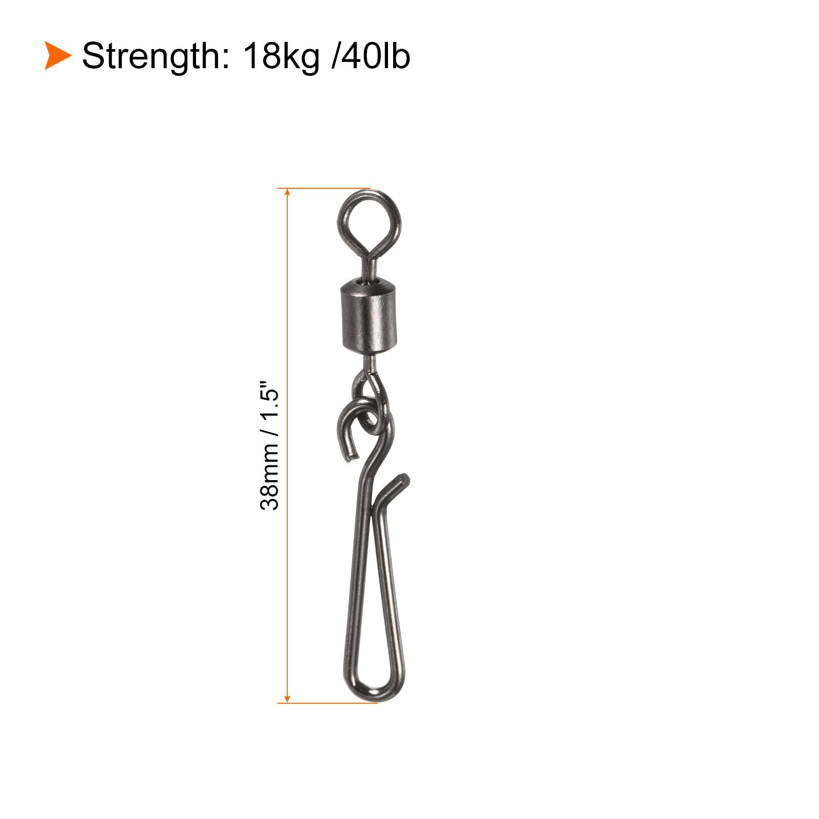 PATIKIL stainless steel swivel highlights 4mm bead for durable line management