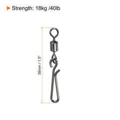 PATIKIL stainless steel swivel highlights 4mm bead for durable line management