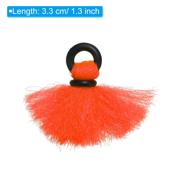 PATIKIL orange foam strike indicator side view, easy to slide on the leader.