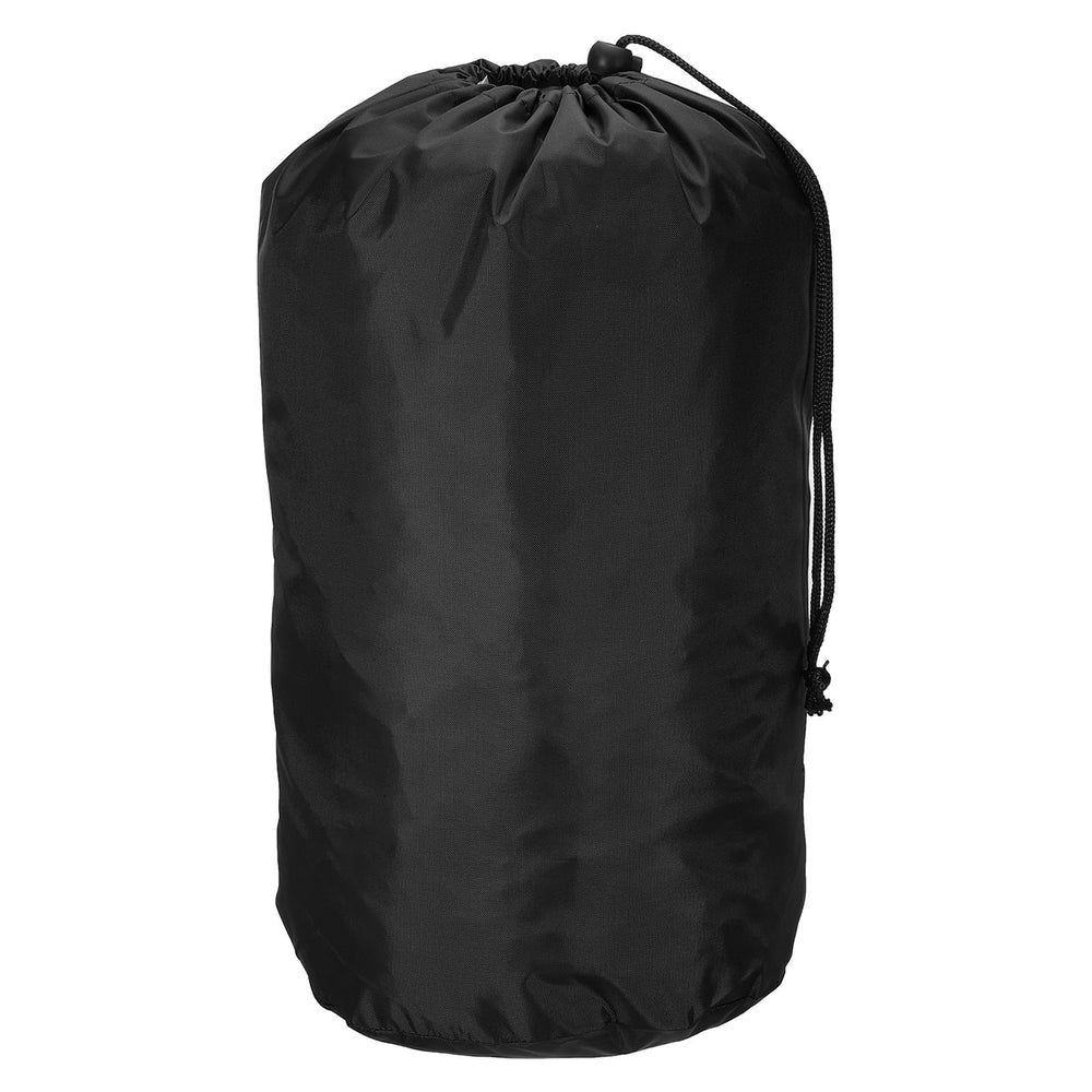 PATIKIL Stuff Sack in black, 10x20 inch, ideal for organized packing on outdoor trips.