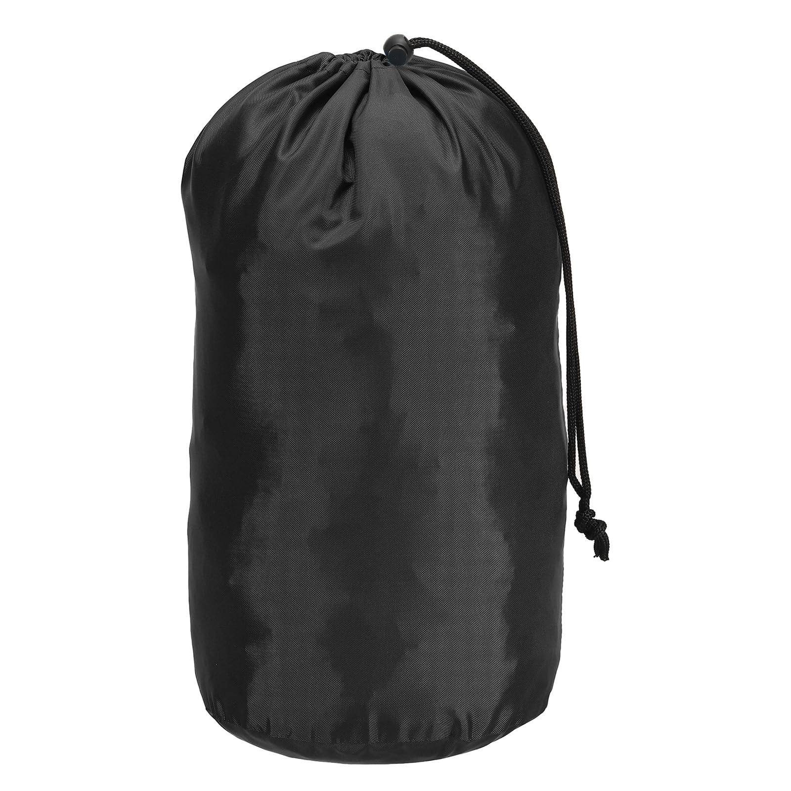 PATIKIL Stuff Sack black in 6x12.5 inch size for camping gear storage.