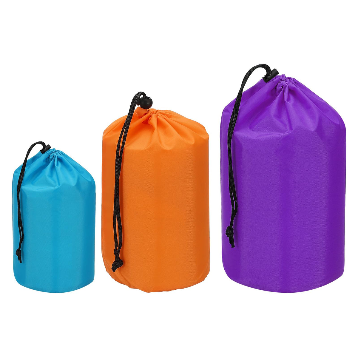 PATIKIL Stuff Sack blue compact storage for clothes during camping.