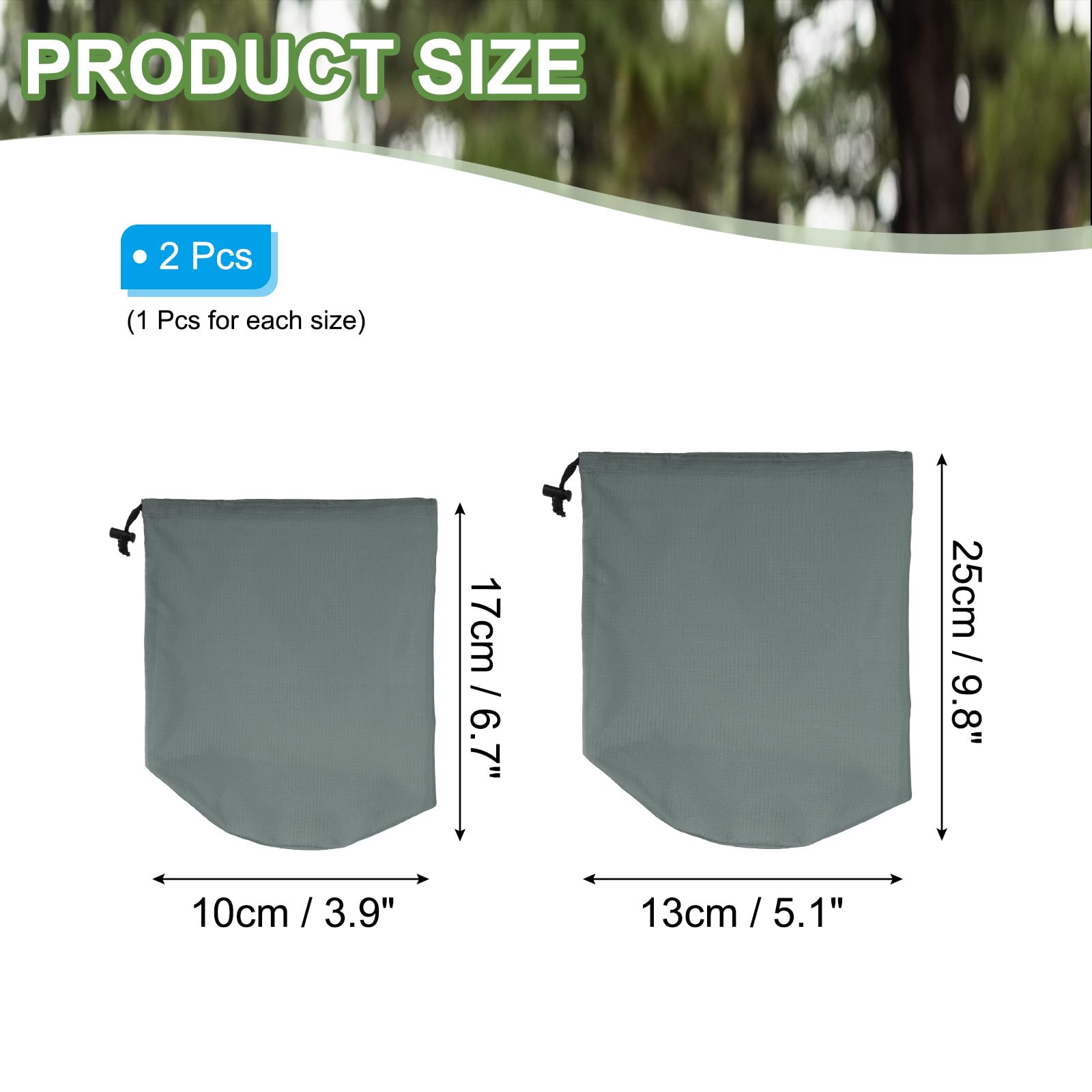 PATIKIL Stuff Sack with round bottom design for stability during transport.