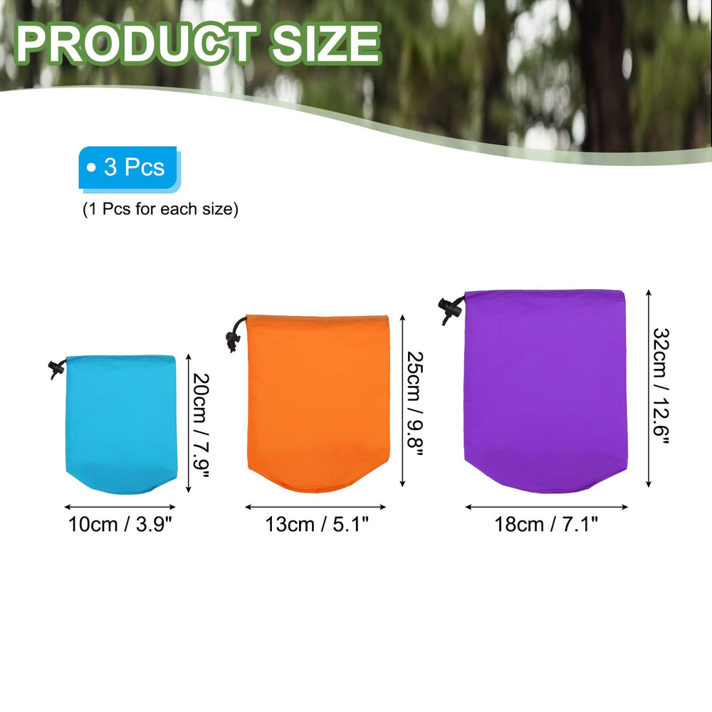 PATIKIL Stuff Sack orange medium for blankets and gear on hikes.