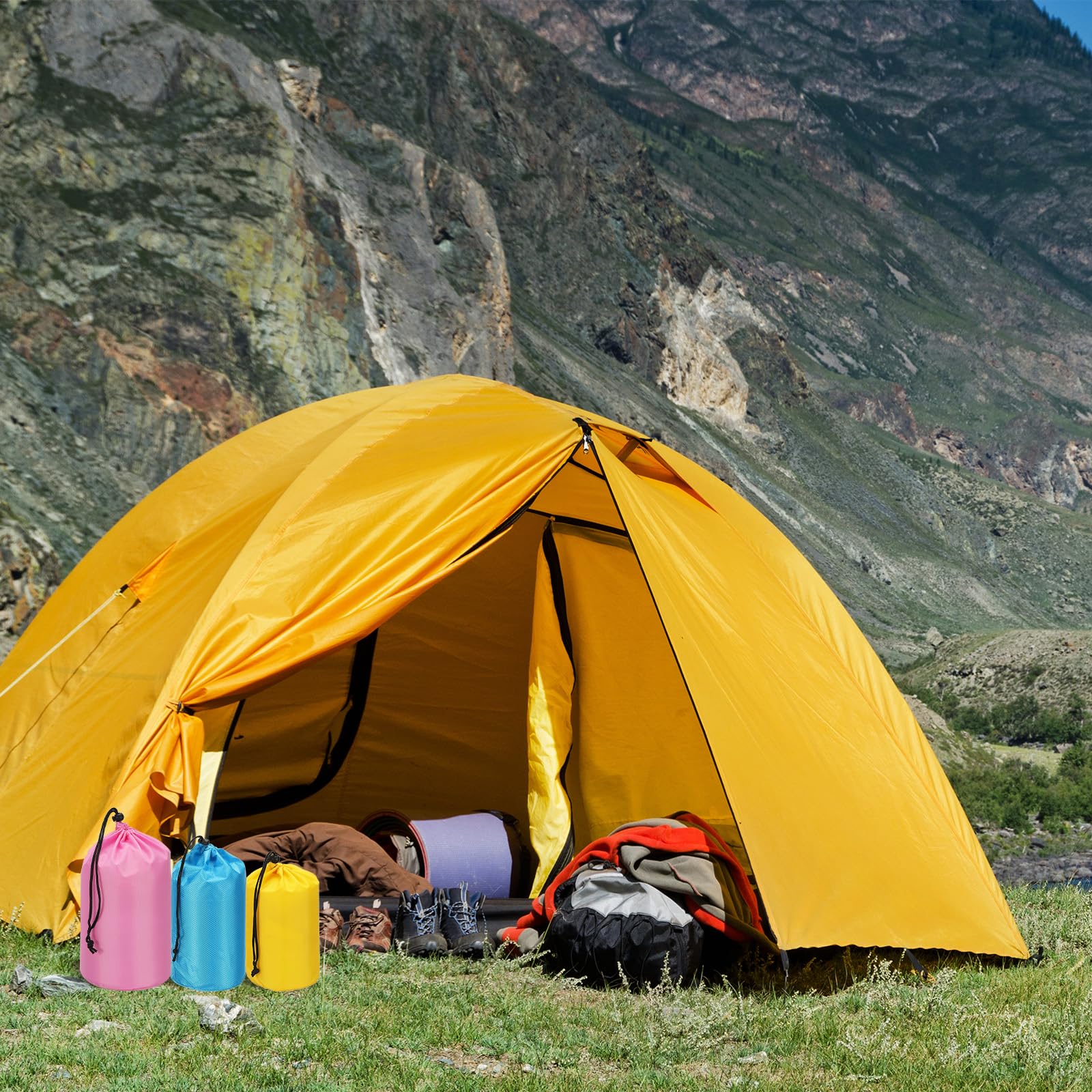 PATIKIL Stuff Sack packs flat for easy, compact storage between trips