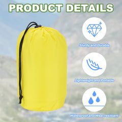 PATIKIL pink waterproof nylon sack protects gear in wet camping conditions.