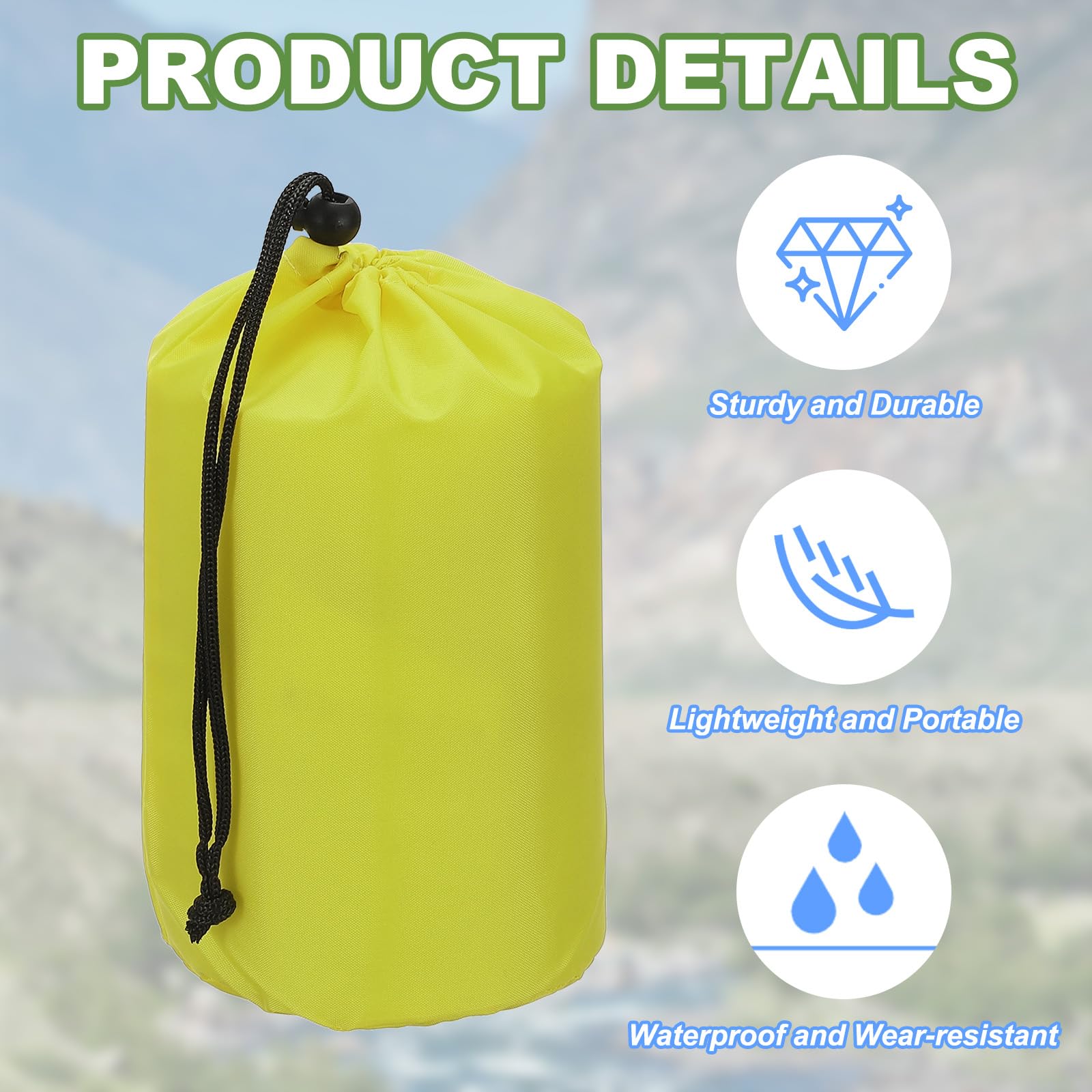 PATIKIL Stuff Sack round-bottom design provides stable loading