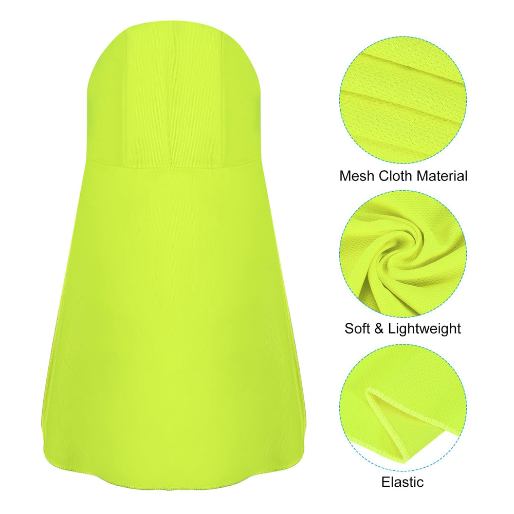 PATIKIL fluorescent green sun shade for high visibility during outdoor work.