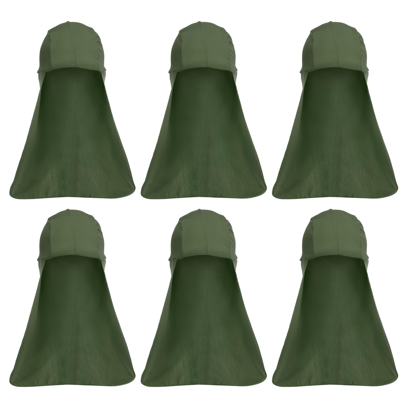 PATIKIL sun shade hat army green front view with six-pack set for sun protection
