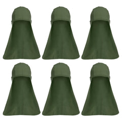PATIKIL sun shade hat army green front view with six-pack set for sun protection