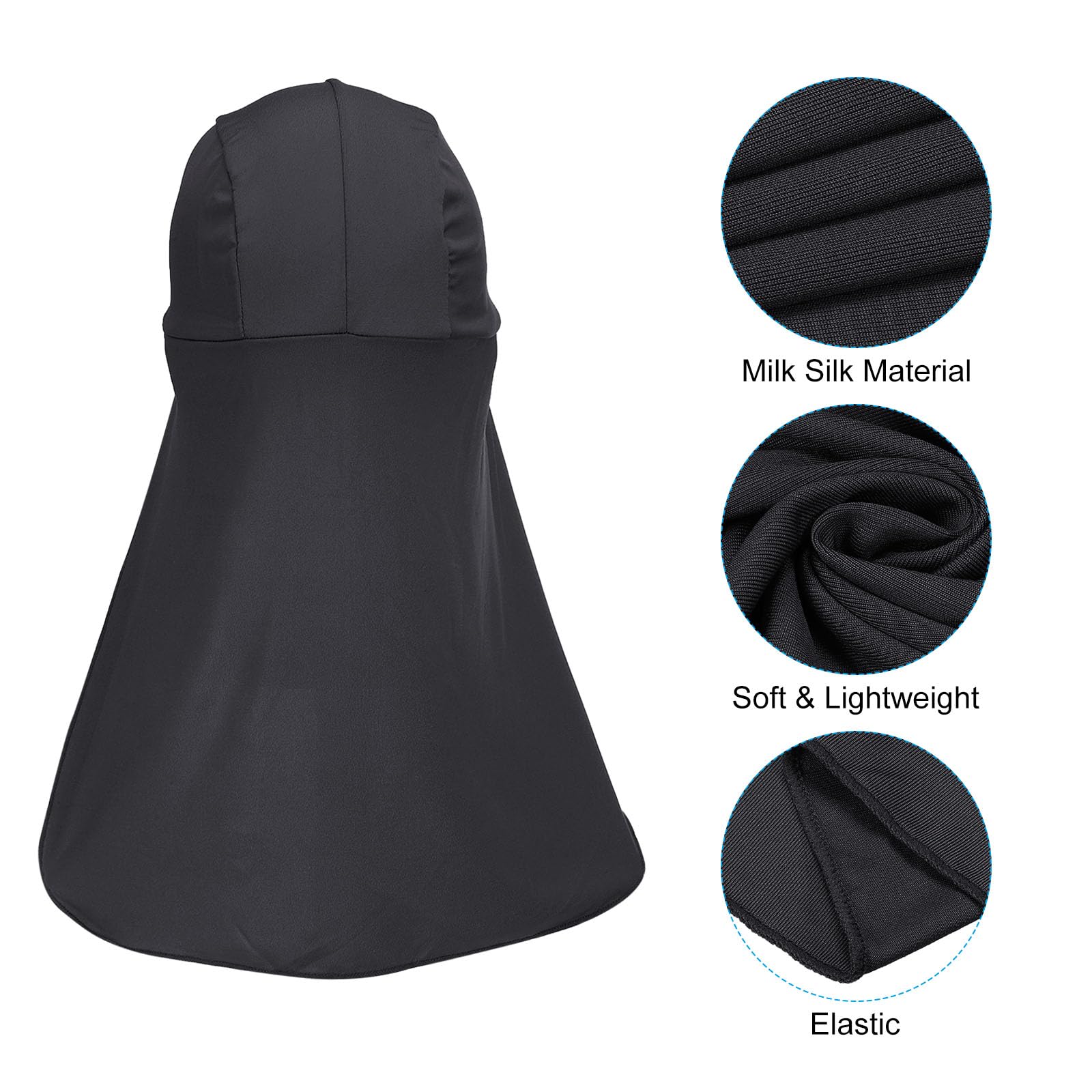 PATIKIL Sun Shade Hat side view highlights breathable milk silk fabric.