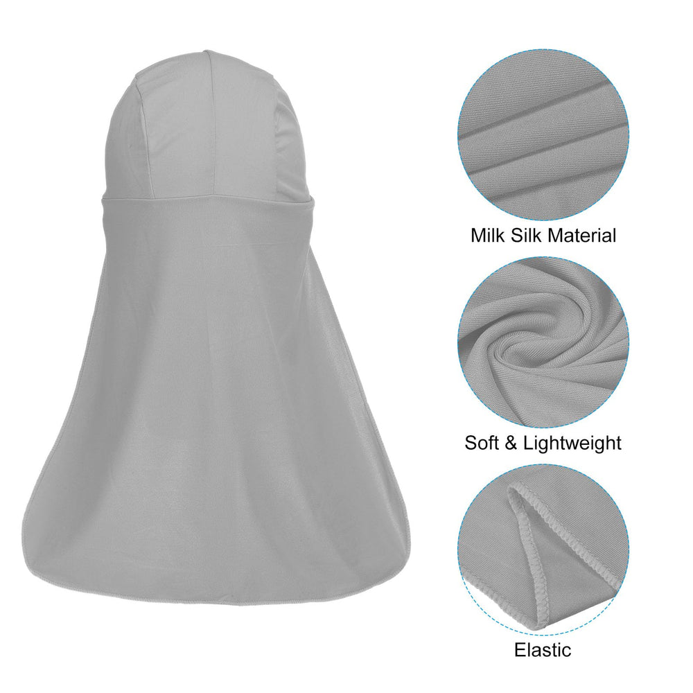 PATIKIL sun shade hat gray fabric closeup; soft milk silk and quick-dry comfort.