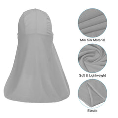 PATIKIL sun shade hat gray fabric closeup; soft milk silk and quick-dry comfort.