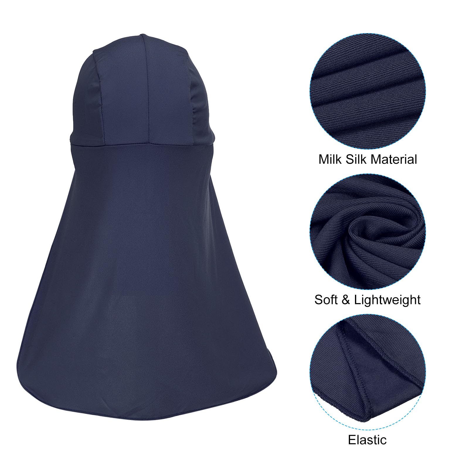 PATIKIL Sun Shade Hat model wearing navy blue design demonstrates comfortable all-day wear