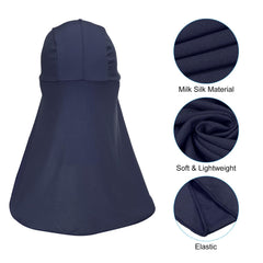 PATIKIL Sun Shade Hat model wearing navy blue design demonstrates comfortable all-day wear