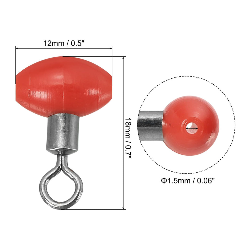 PATIKIL T-shape rolling swivels close-up red reduces tangling