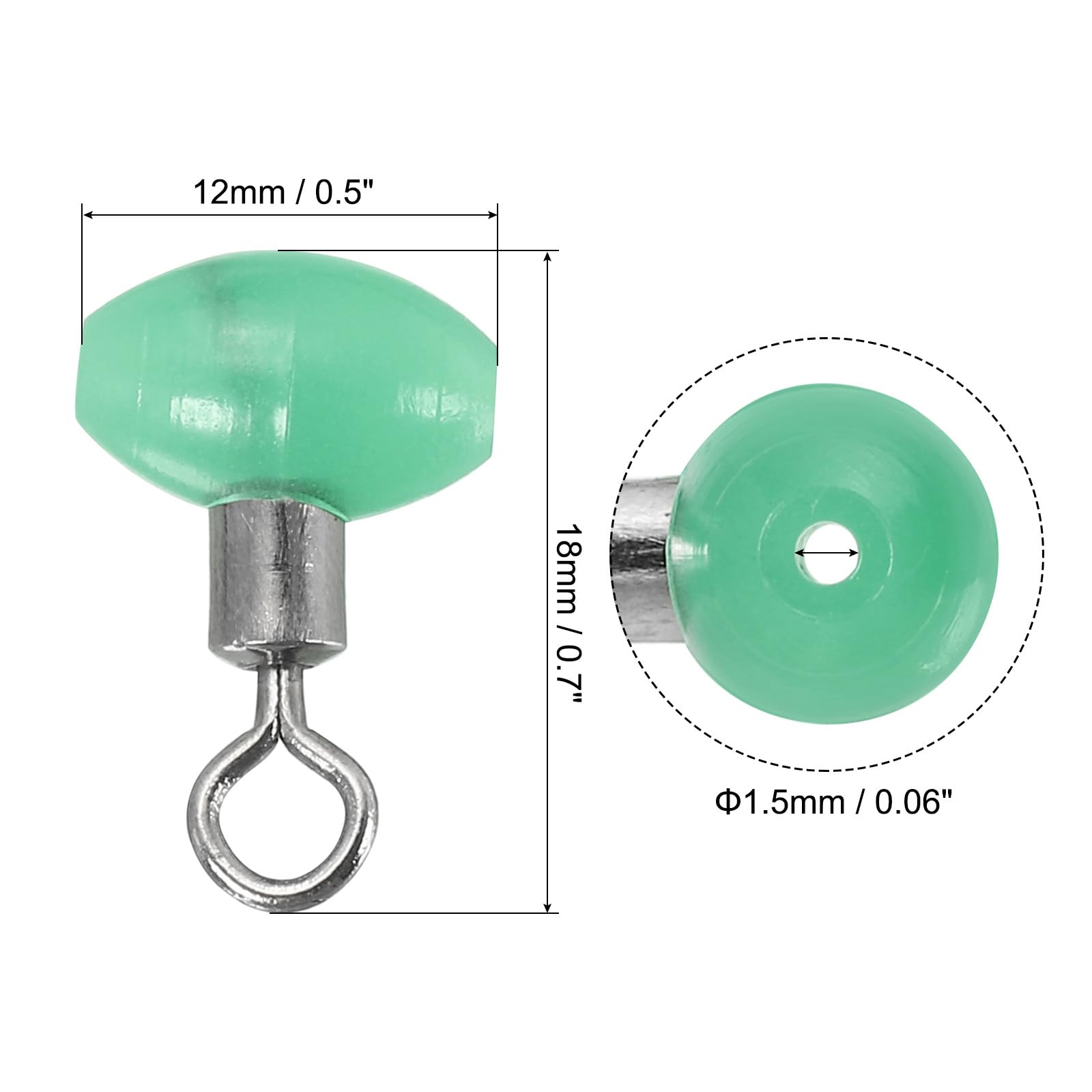 PATIKIL glow-in-the-dark T-shape pulley swivel for night visibility.