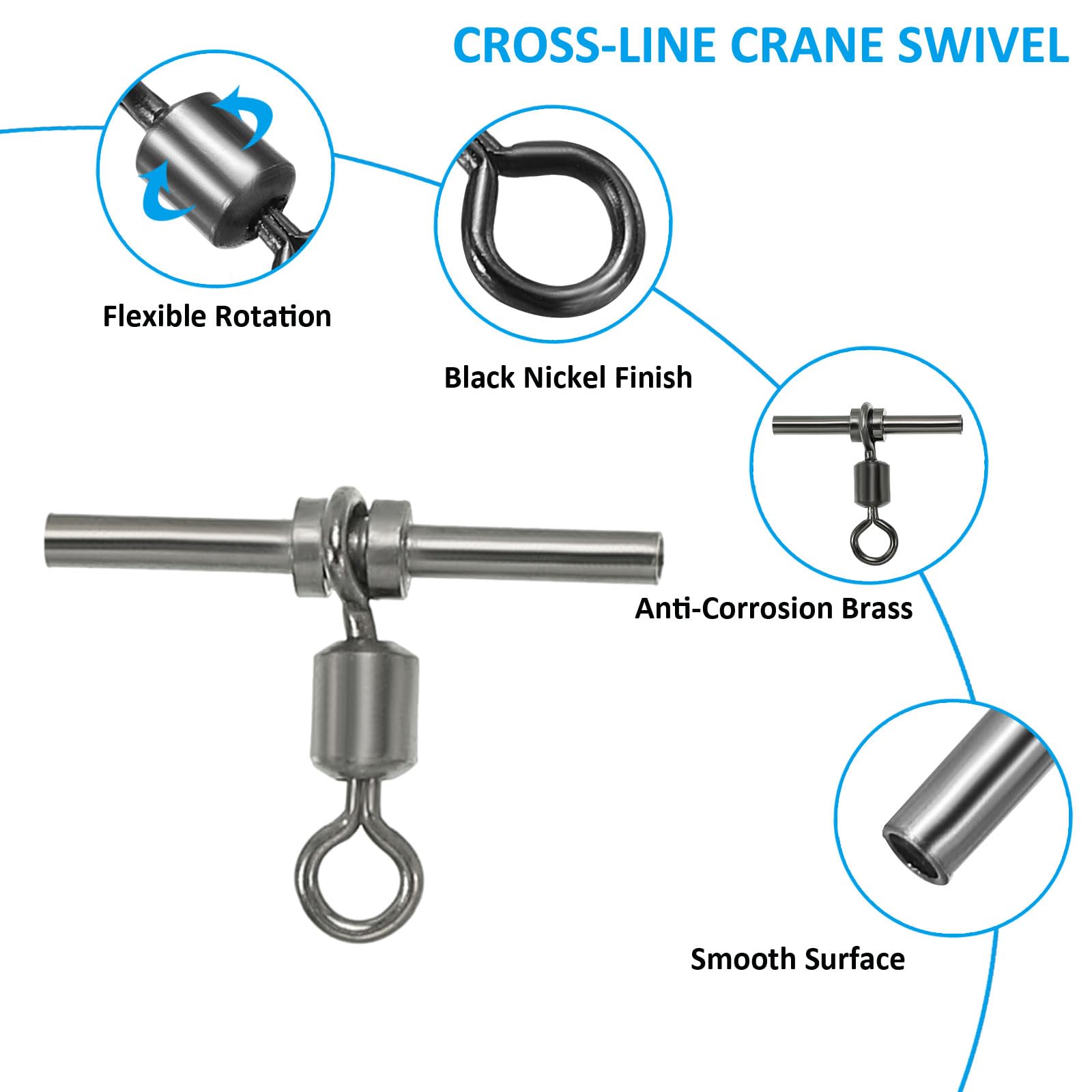PATIKIL T-shaped swivel enhances load-bearing capacity and stability.