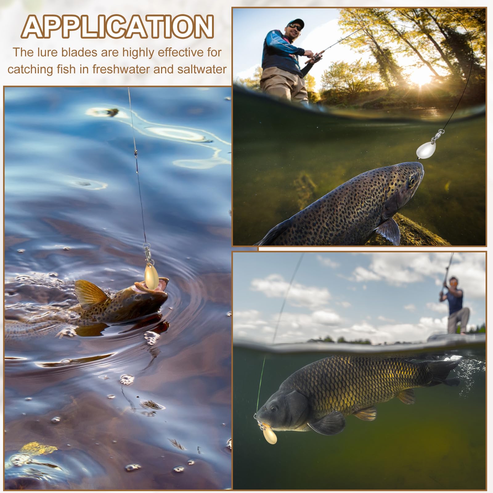 PATIKIL 10-pack blades for freshwater and saltwater game fish versatility