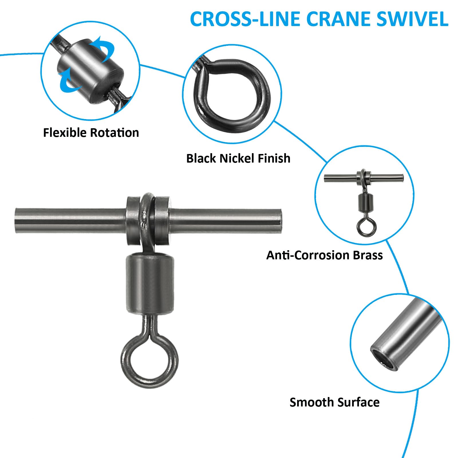 PATIKIL 103lbs tensile brass swivel demonstrates high strength for rigs