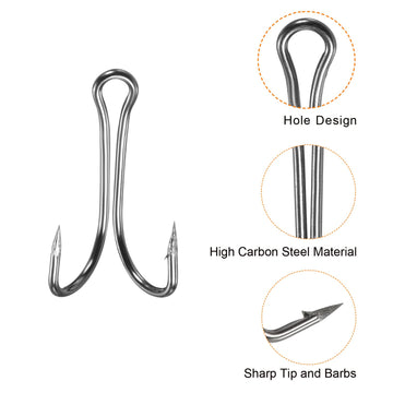 PATIKIL hook top hole design enables quick line tying