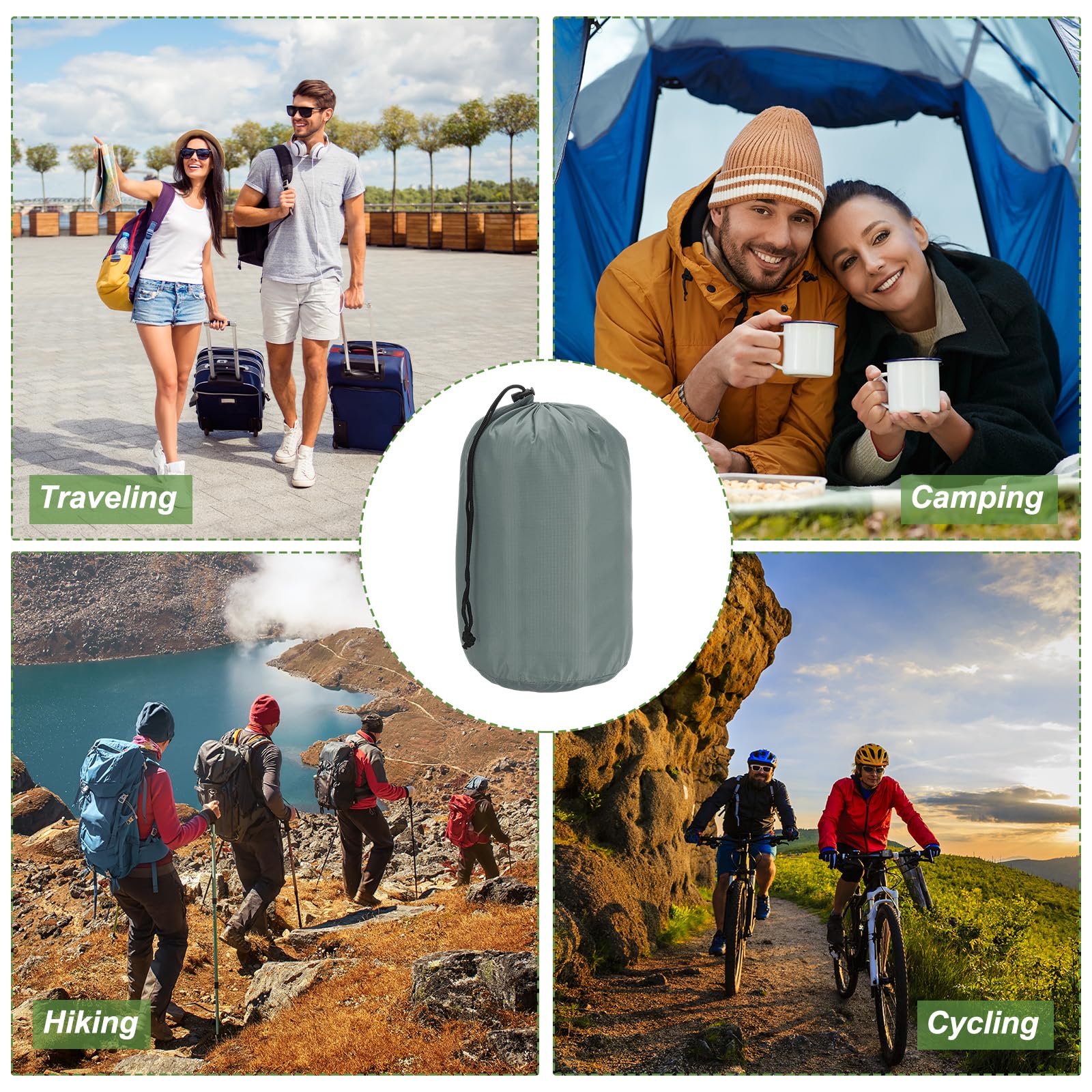 PATIKIL Travel organization sack keeps items tidy during trips.