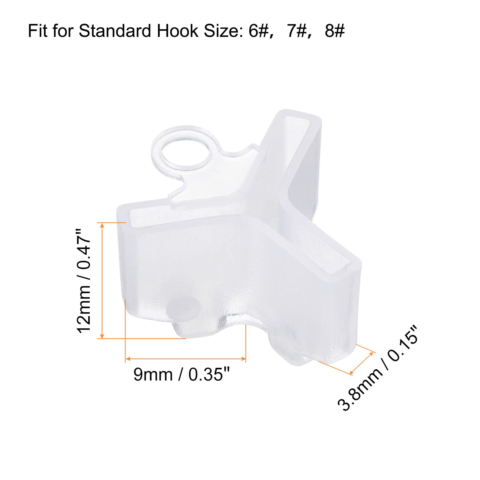 PATIKIL treble hook bonnet close-up shows durable plastic.