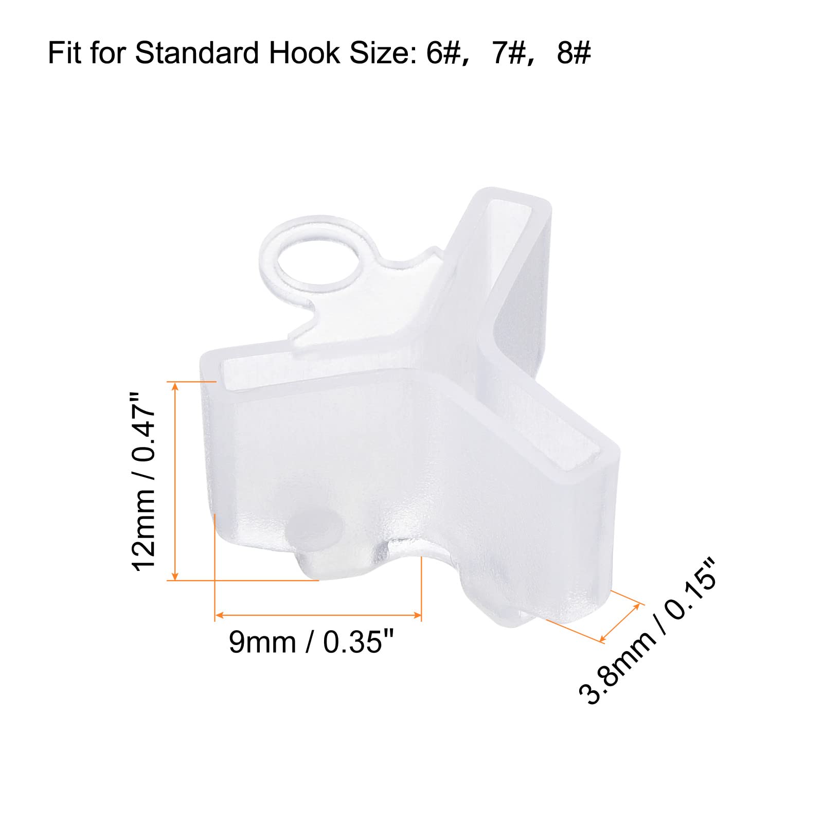 PATIKIL treble hook cover closeup highlights durable white plastic protection.