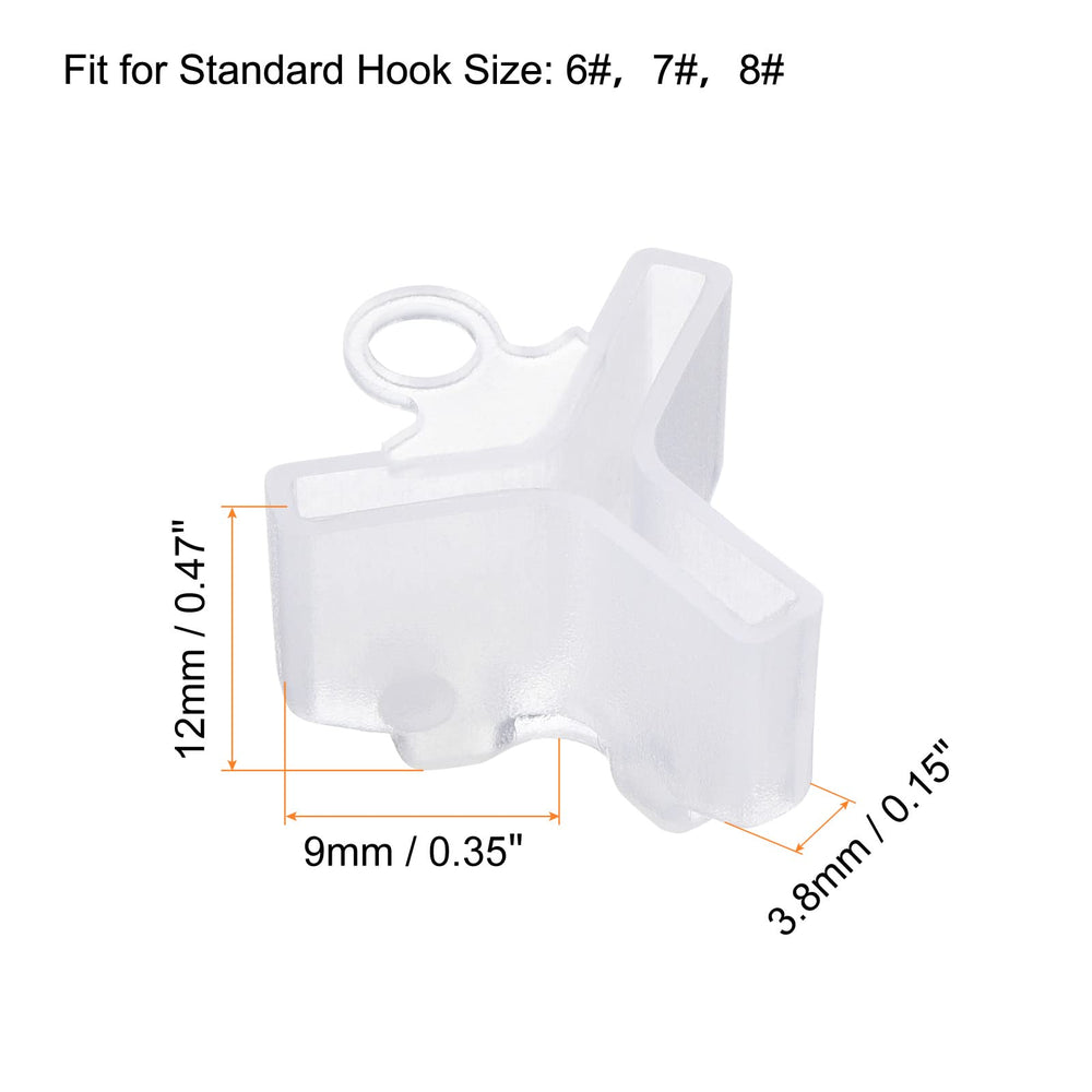 PATIKIL treble hook cover closeup highlights durable white plastic protection.