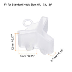 PATIKIL treble hook cover closeup highlights durable white plastic protection.