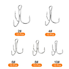 PATIKIL treble hooks hole top detail for easy line tying.