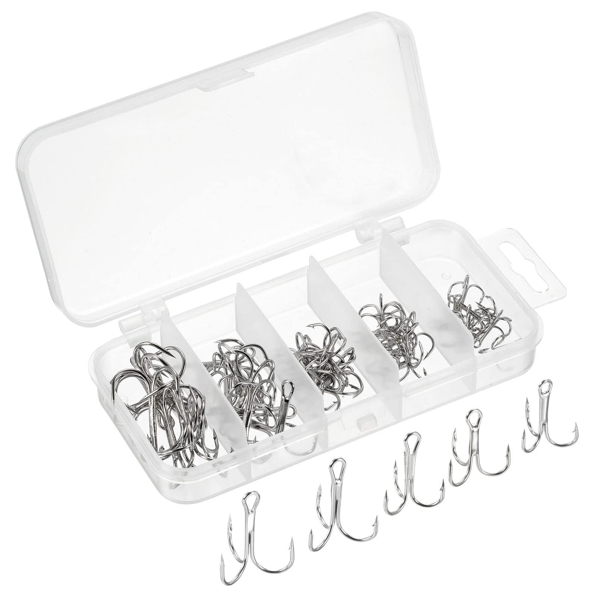 PATIKIL treble hooks kit assembly, ready for versatile fishing setups.