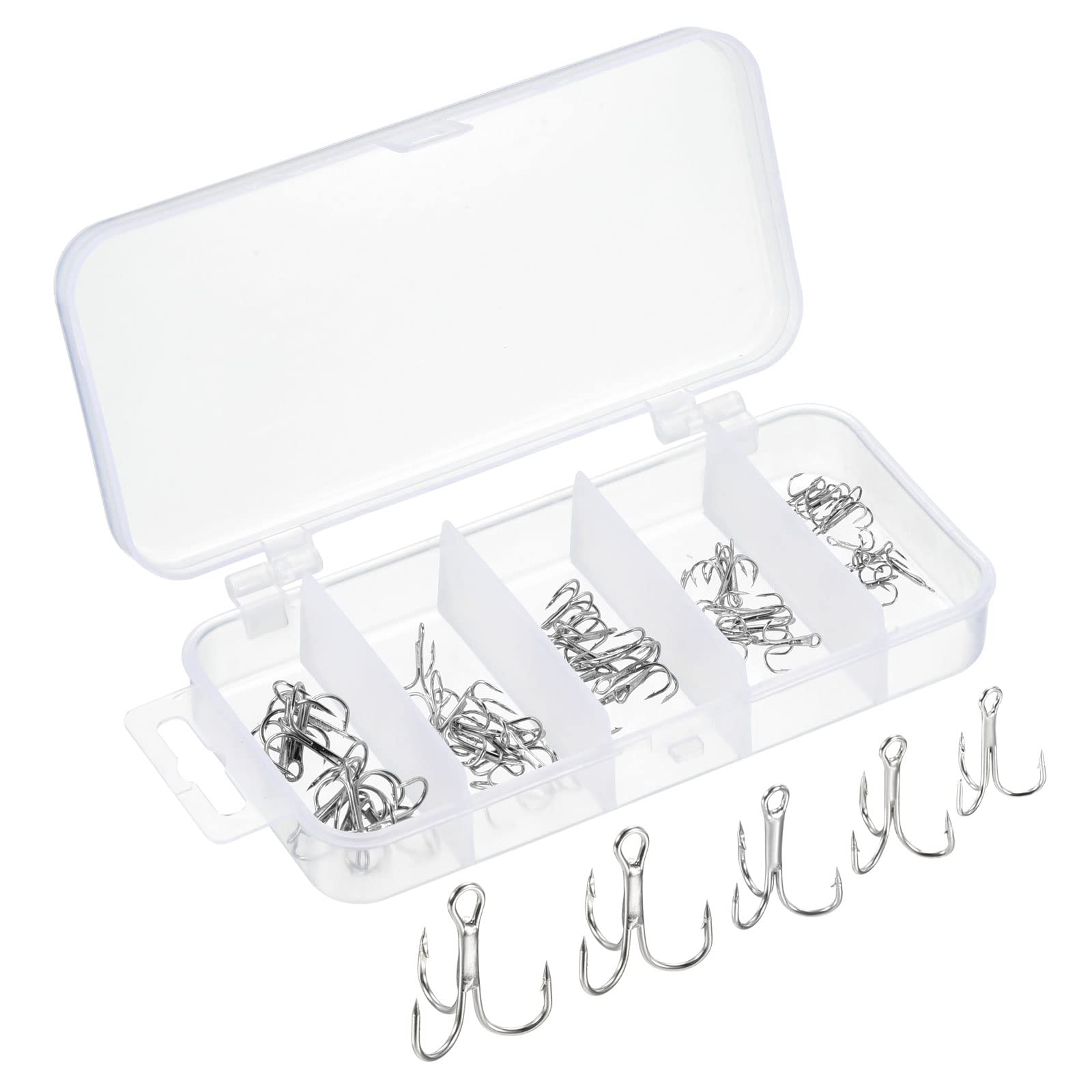 PATIKIL treble hooks kit packaging displays the complete set for anglers.
